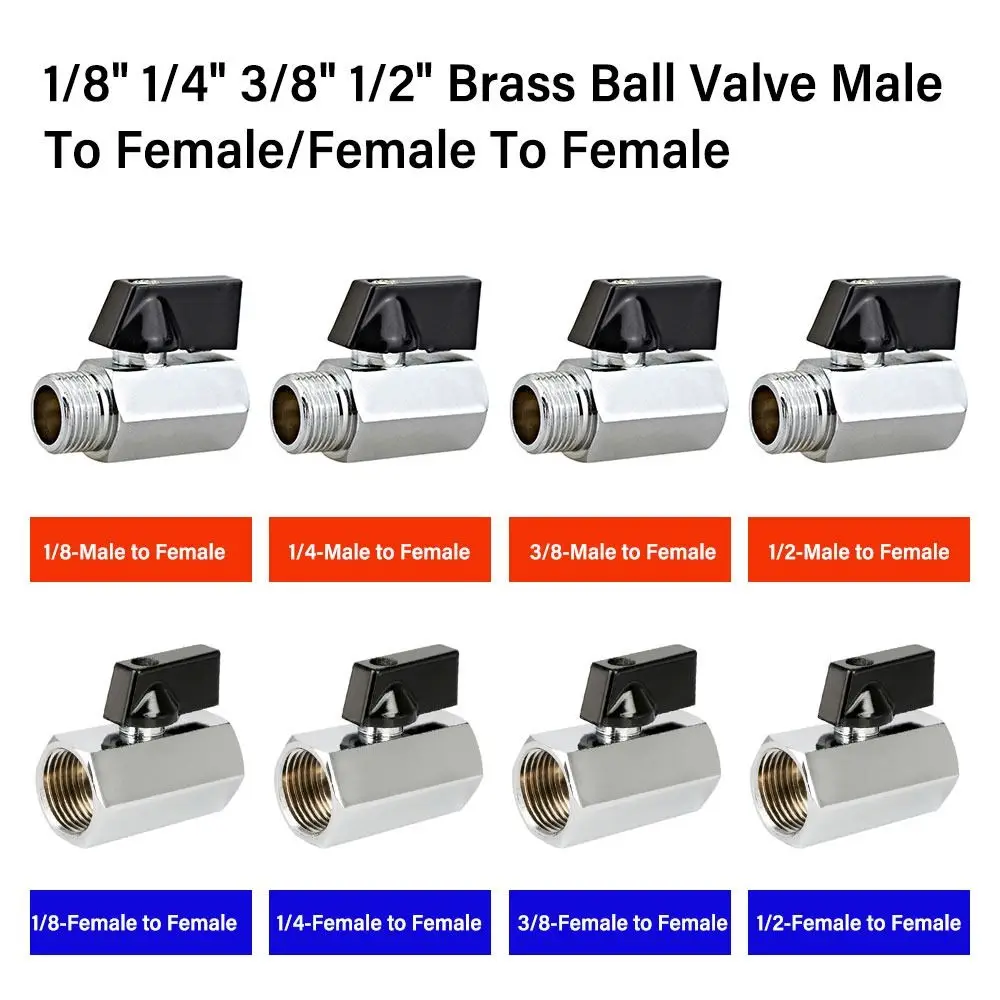 1/8" 1/4" 3/8" 1/2" BSP 스레드 황동 볼 밸브 도금 황동 부식 방지 공기 압축기 밸브