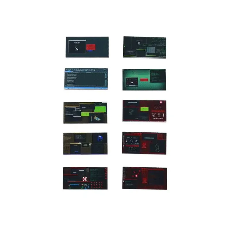 Stadt Gedruckt Zubehör Bausteine Computer Controller Monitor Tastatur Dashboard Handy Radio Mini Ziegel Kinder Spielzeug