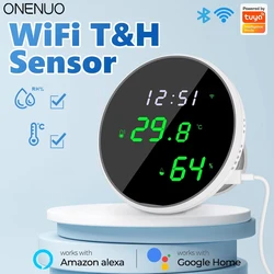 Tuya WiFi Temperature Humidity Sensor Smart Indoor Hygrometer Thermometer With LED Display Backlight Support Google Home Alexa