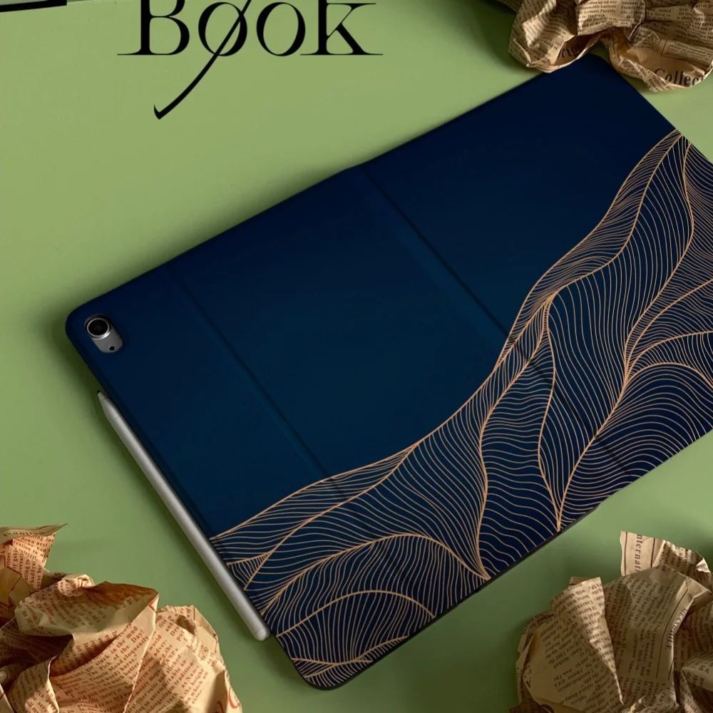 

Персонализированный чехол для iPad Wavy Cape для Apple Air 10,9, iPad Pro 2020, чехол для iPad 10,2, 11 12,9 дюйма, 2021 Mini 5 6, чехол