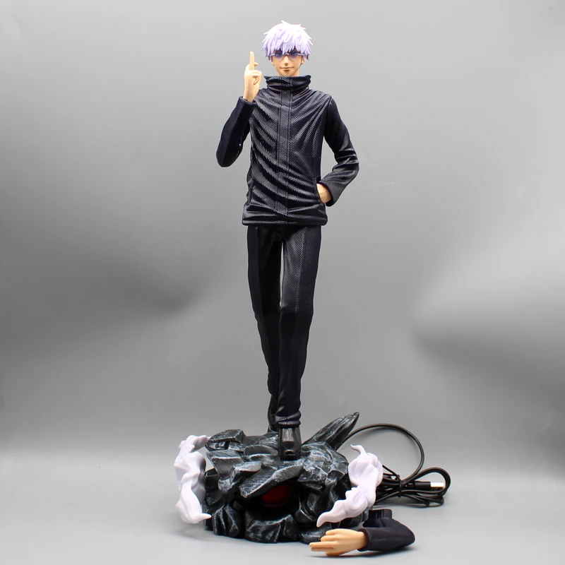 42cm Jujutsu Kaisen Anime Figure Gk Satoru Gojo Resonance Series Glowing Doll Desktop Decoration Model Collection Kids Toy Gifts