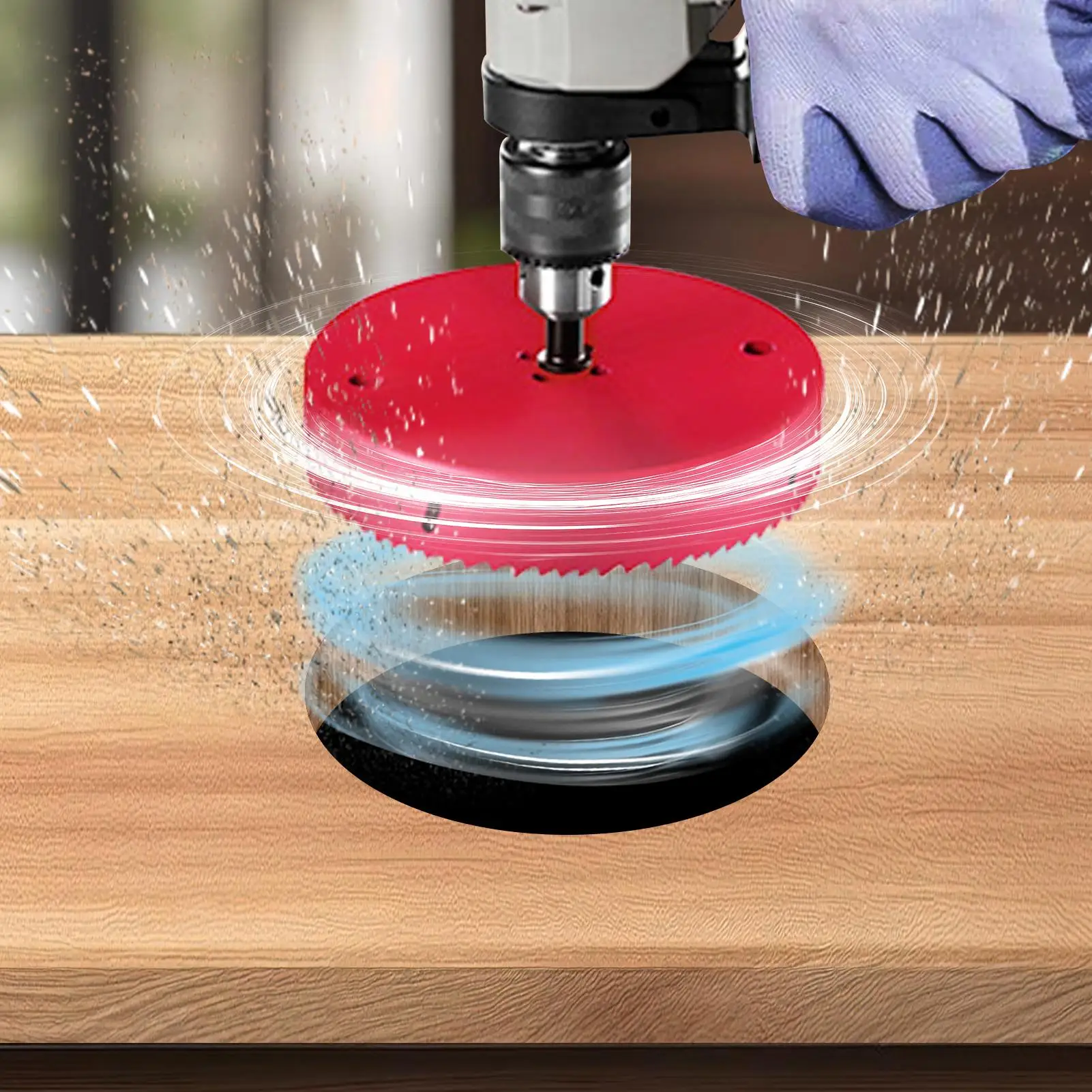 هول المنشار الغبار الماسك مرفق القاطع دائرة مثقاب الخشب لثقوب لحفر الخشب السقف دريوال الجص الألياف #2