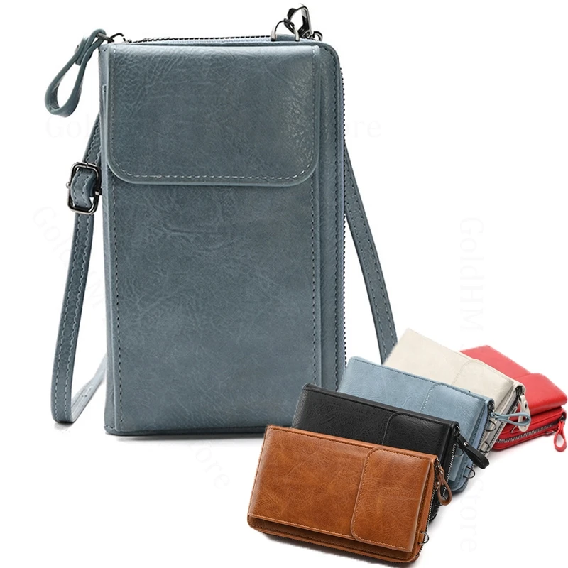 

Crossbody Lanyard Phone Pouch For VIVO iQOO 15 13 12 11 Pro Card Wallet Zipper Leather Case iqoo 15 13 11S 12 9 SE 8 7 5 10 Pro