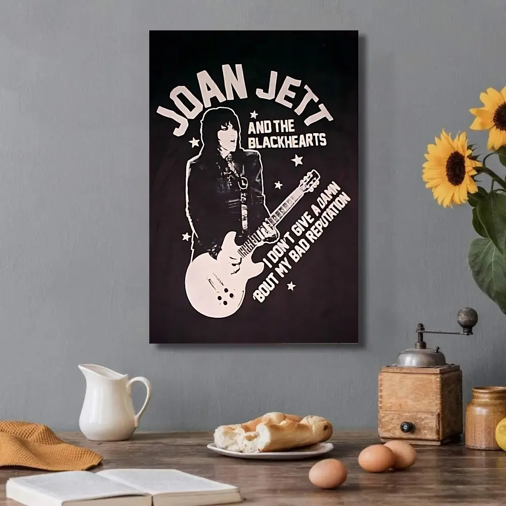 Pósteres de Joan Jett y los corazones negros, papel Kraft, póster Vintage, arte de pared, pintura, estudio, arte estético, pegatinas de pared de tamaño pequeño