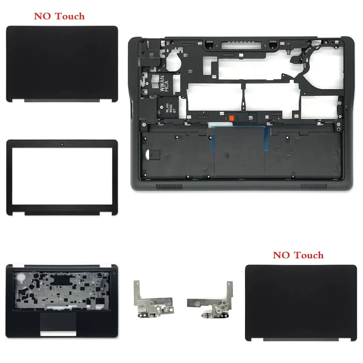Shell Latitude E7250 7250 series laptops, LCD screen top cover, screen bezel, palm rest hinge cover, bottom case hinge