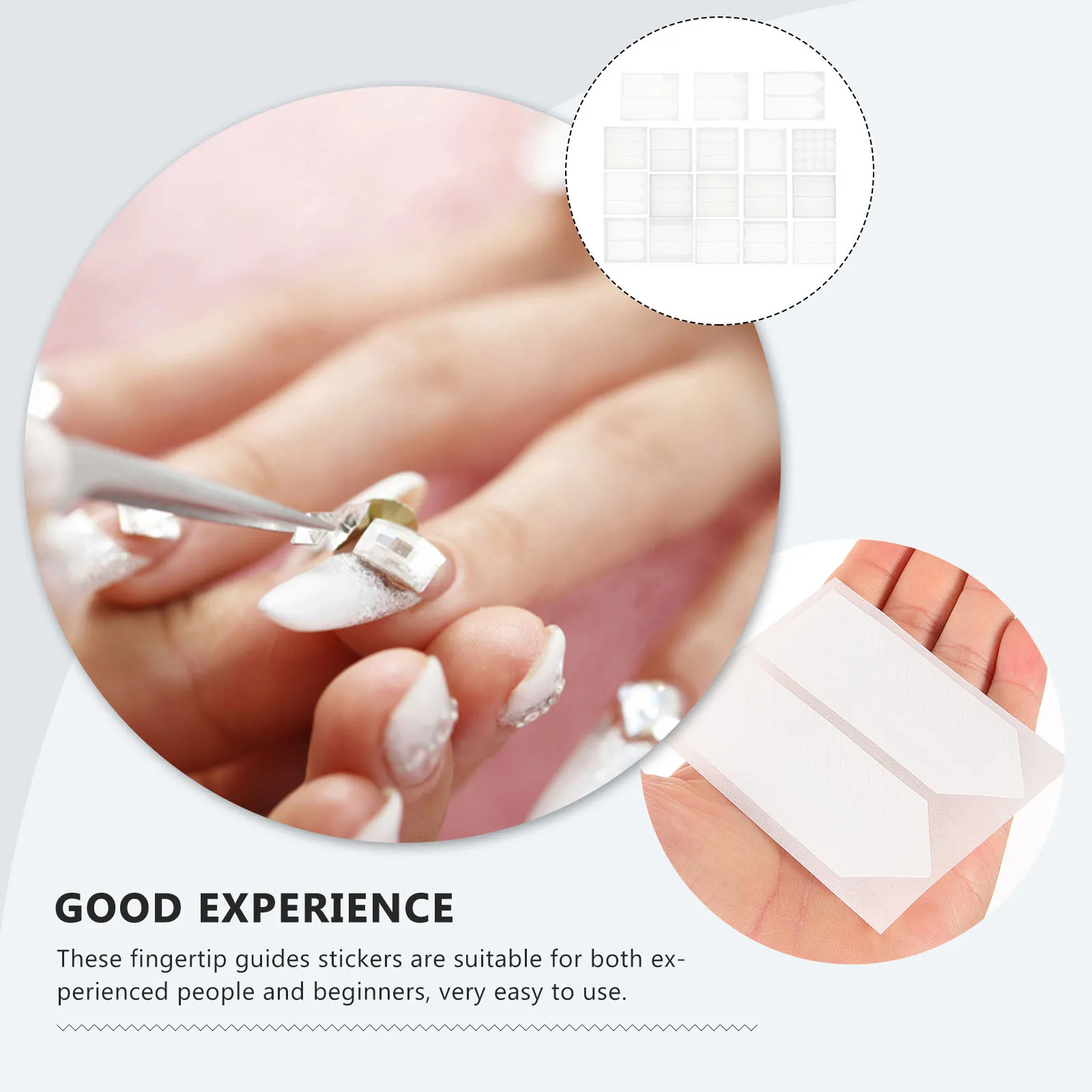 

18 Sheets French Tip Nail Stickers Manicure Guide Tools Easy Use Classic DIY Nail Art Stencils for Natural and Acrylic Nails