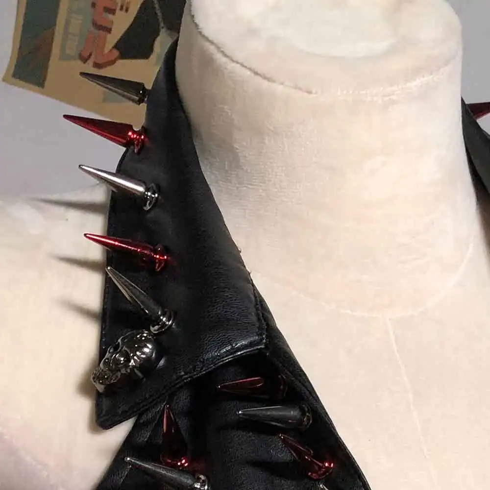 Fai da te Harajuku Emo Teen Y2K Halter Canotta TOPS Club Wear E-Girls anni '80 Punk Rock Kawaii Eco Goth Canotta gotica fatta a mano anni '90 Grunge