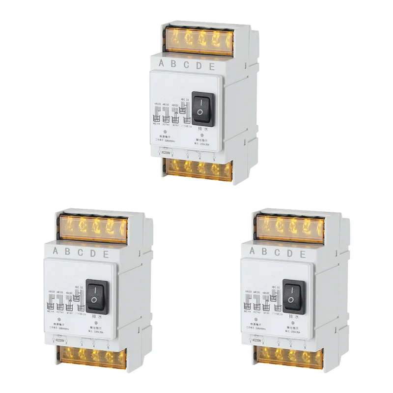 3X Fully Automatic Water Level Controller Switch 25A 220V Water Tank Liquid Level Detection Sensor A-B61B