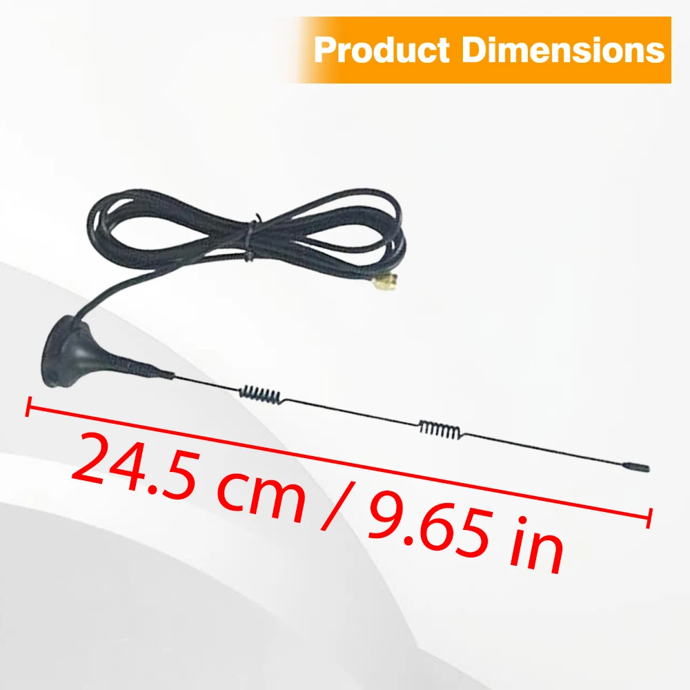 1 Set Magnetic Base High Gain Car Radio Antenna Aerial 24.5cm For the Pure Highway SMA Male Plug Straight Car Accessories