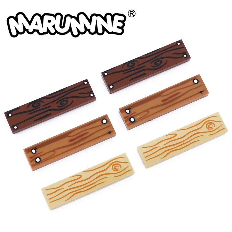 Marumine MOC อิฐกระเบื้อง1X4ชั้นกระดาน50PCS สร้างบล็อกประกอบชิ้นส่วน DIY Accessories อุปกรณ์เสริม2431pb366 10638 26583