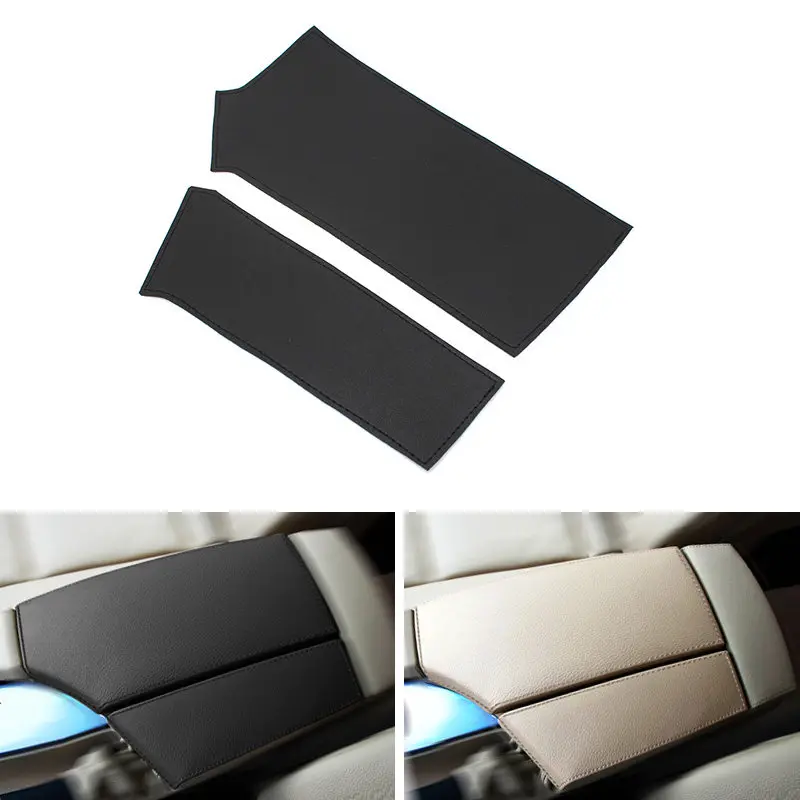 Car Inner Center Console Armrest Box Pad Cover Microfiber Leather Trim For BMW 5 Series E60 2004 2005 2006 2007 2008 2009 2010