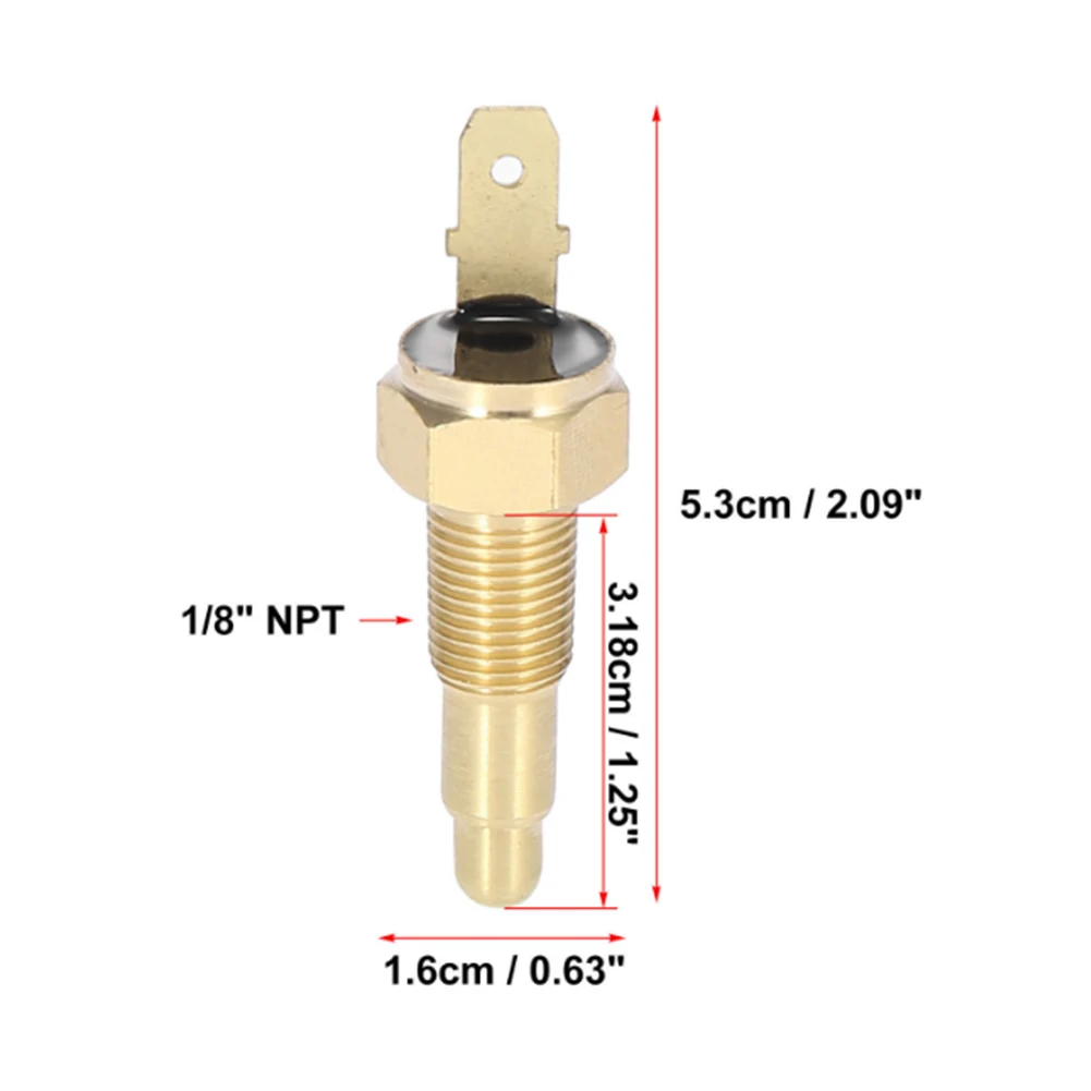 1pc Engine Cooling Fan Temperature Sensor Switch 210-Degree On 145-Degree Off Radiator Fan Thermo Sensor Switch 1/8