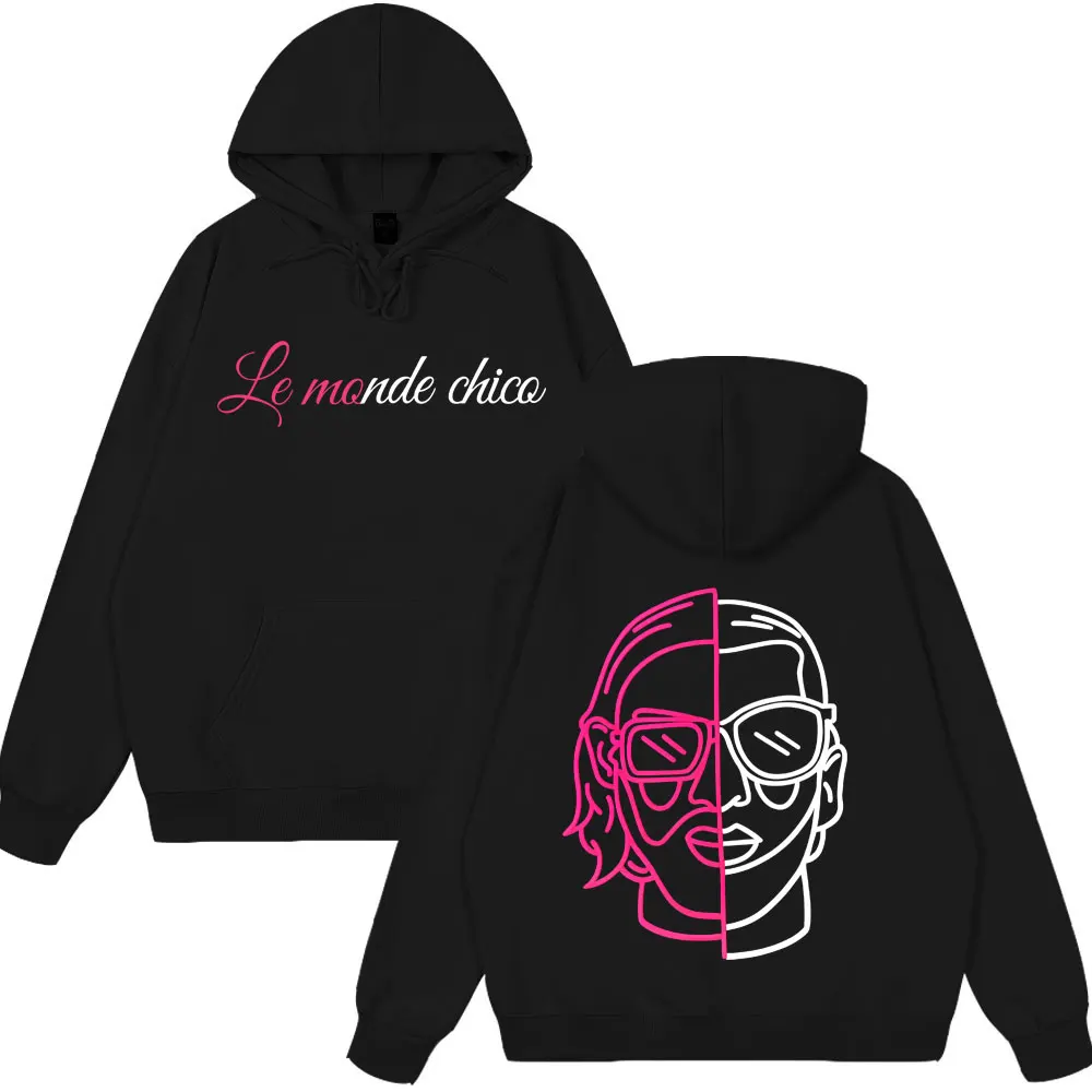 Moletom Masculino Le Monde Chico com Estampa Gráfica do Álbum do Rapper Francês PNL, Moda Hip Hop, Estilo Casual Solto de Manga Longa