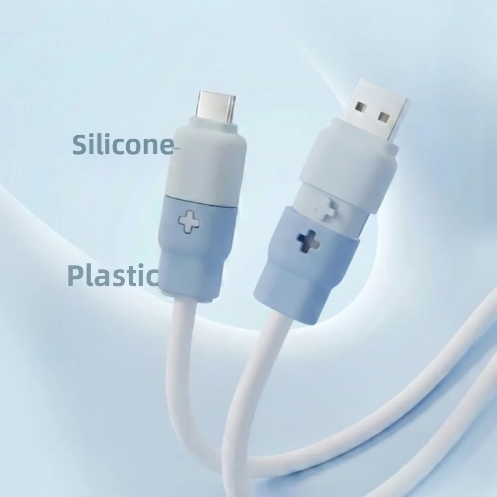 New Silicone Type-C Cable Protector Decorative Soft Data Cable Protective Cover Anti-tear Cord Saver Data Line Accessories
