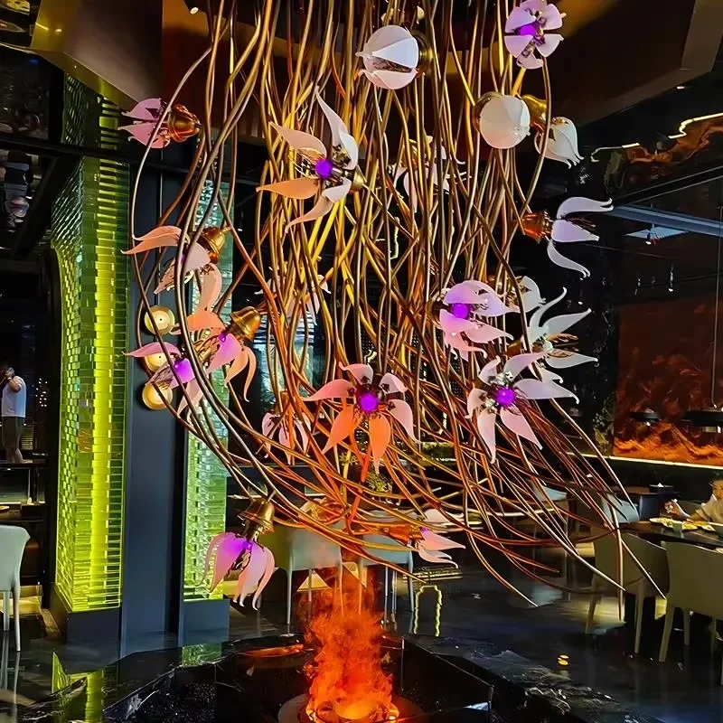 Smart Vine Flower Lamp Automatic Opening Closing Dynamic Branch Light Creative Home Decor Intelligent Control Night Light for