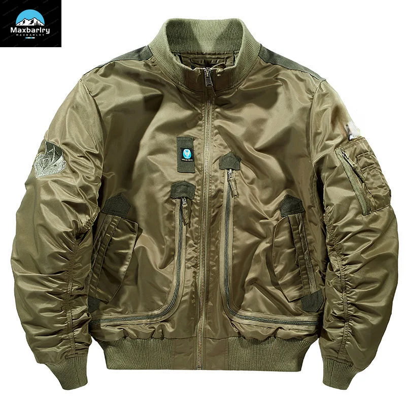 Ma-1 MA-1 Bomber funzionale da uomo Autunno 2024 Cappotto da baseball oversize retrò Cappotto di abbigliamento di marca Giacca corta da uomo