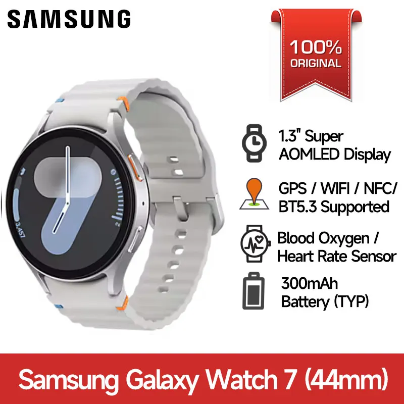 Samsung Galaxy Watch 7 Series NFC Smartwatch 1.3'' Super AMOLED Display WiFi GPS Watch 300mAh Battery With Galaxy AI For S24