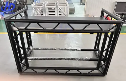 फोल्डेबल और ऊंचाई समायोज्य एल्यूमीनियम डीजे बूथ स्टेज असेंबली नाइट क्लब छत मोबाइल डीजे टेबल 10 best sales डीजे टेबल - №9