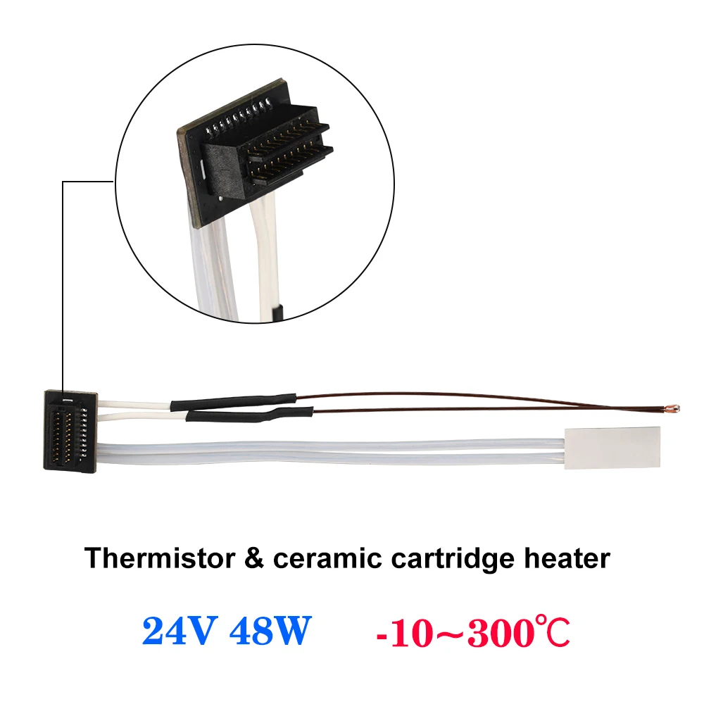 For Bambulab P1S Thermistor Bambu Lab P1P Bamboo Lab Heater 24V 65W Caremic Heater Temperature Sensor 350℃ for Bambu Hotend
