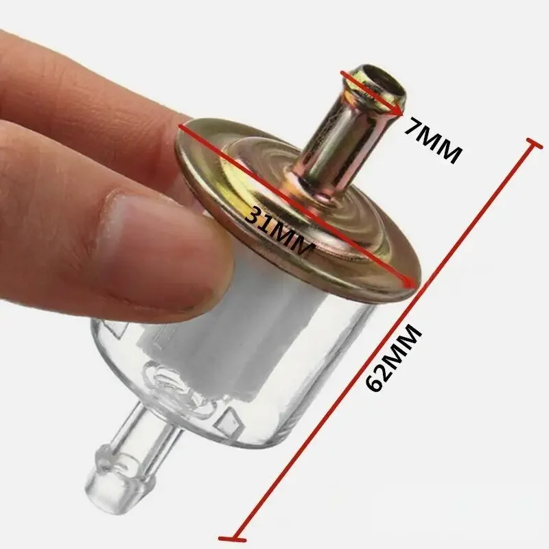 2/10 pièces de filtres à carburant universels de 8 mm pour voitures, scooters, camping-car ; Accessoire de conduite de gaz durable pour vélos et outils de jardin