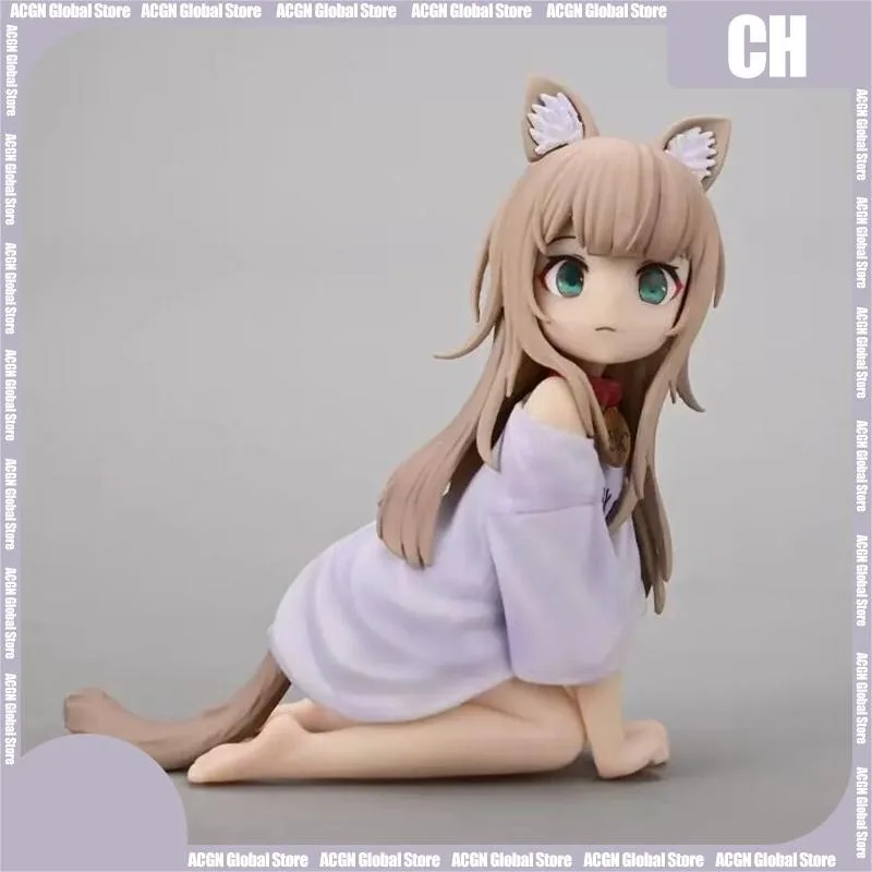 11CM Uchi No Neko Ga Onnanoko De Figure Kinako Girls Manga Anime Cute Action Figure Model Collections Dolls Decoration Toys Gift