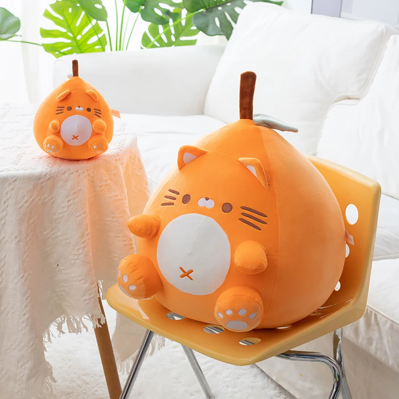 TreasuringU Oranje Kat Knuffels Leuke Cartoon Dieren Kat Pluche Kussens Plushie Poppen Bank Zacht Kussen