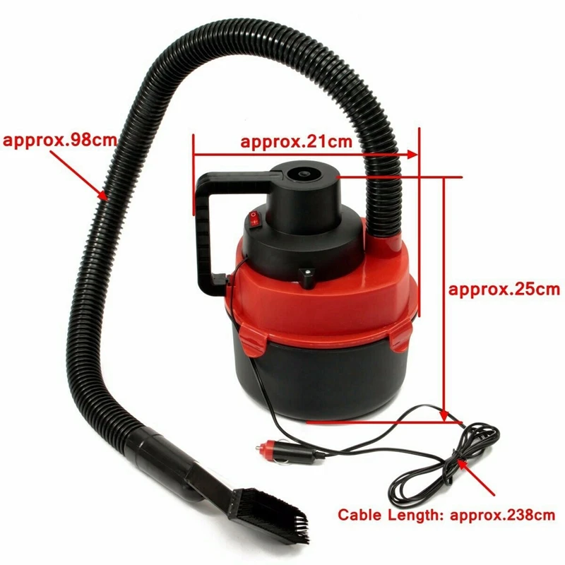 12V Wet Dry Vacuum Cleaner Vacuum High Power Cleaner Inflator Portable Turbo Hand Held For Car Home Boat