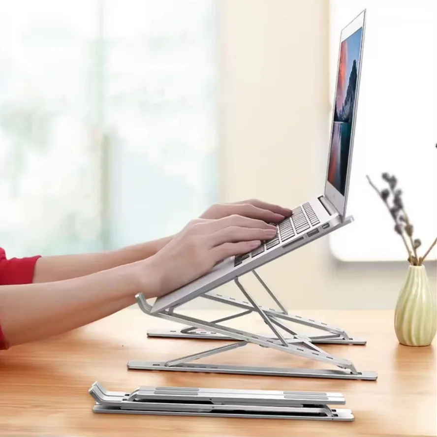 Macbook Laptop Stand Folding Adjustable Aluminum Computer Pc Tablet Stand Notebook Tablelaptop Holder Heat Dissipation image 4