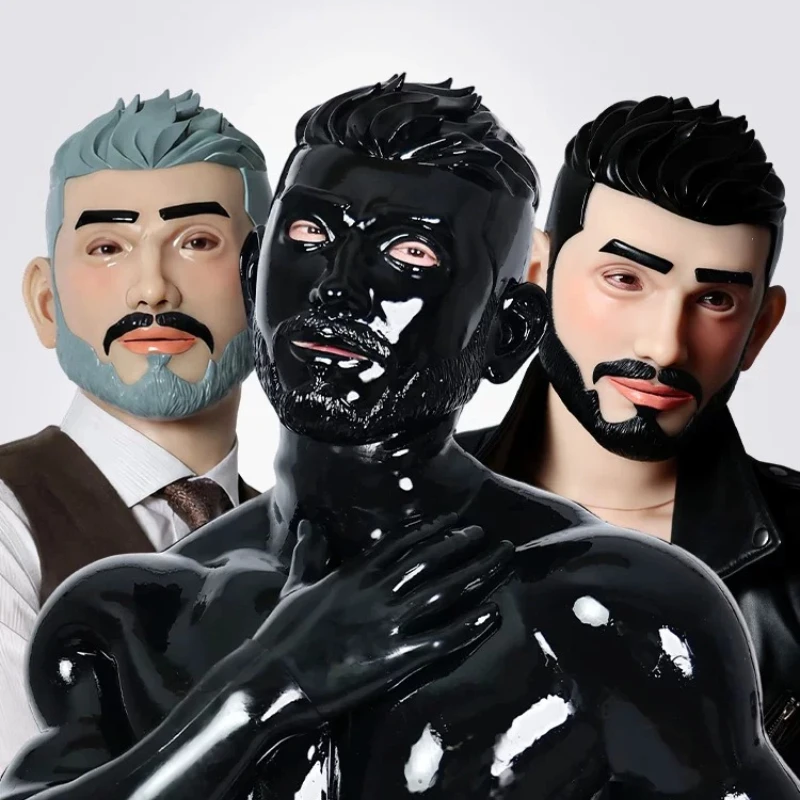 Vinyl headgear latex cartoon silicone men's headgear glossy