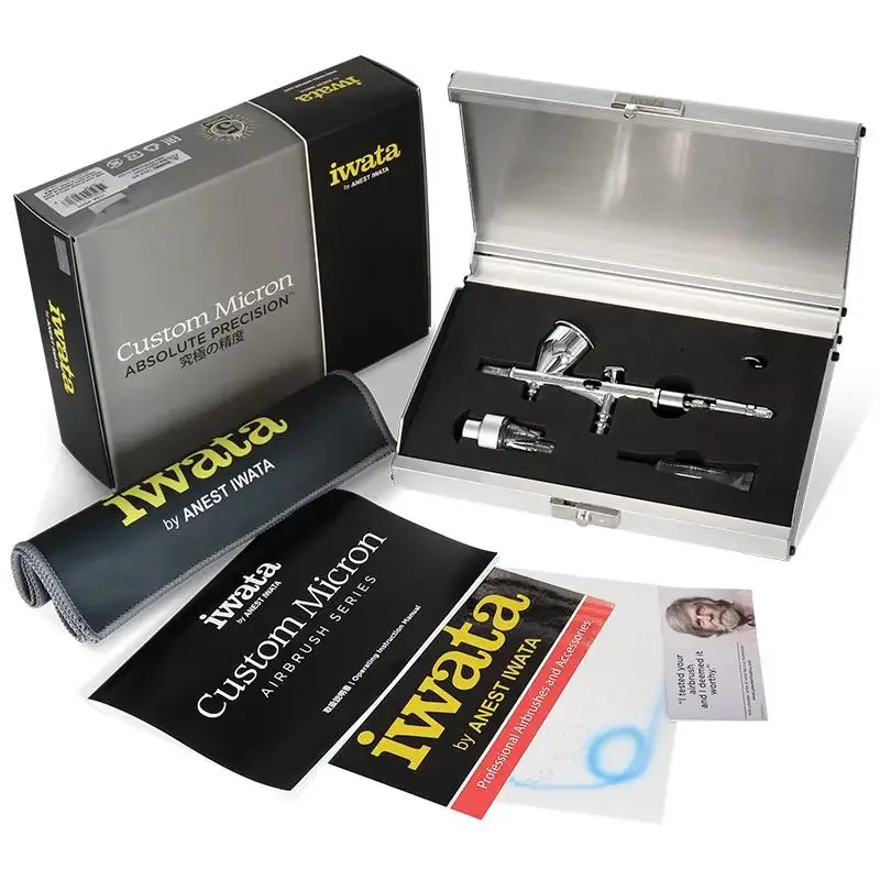 Aerógrafo ANEST IWATA CM-CP2 0.23mm 7.0ml Serie Micron Personalizada, Pulverización de Alta Precisión, Modo de Precisión Absoluta para Pintura de Modelismo