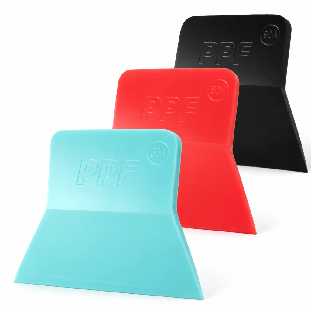 4-Inch Soft TPU Squeegee Set – 3 Hardness Levels (70A/80A/90A) for PPF, Window Tint & Car Wrap Installation, Non-Scratch Rubber