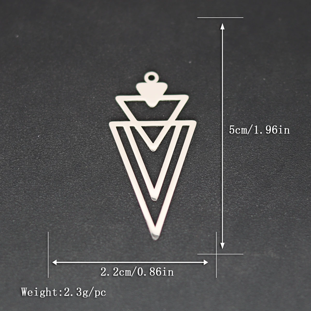 3pcs Geometric DIY Earring Charms Pendant Wholesale Stainless Steel Triangle Connectors Charm Jewelry Making