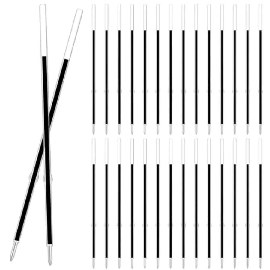 

30 шт. стержни для шариковых ручек, 1 мм, средний наконечник, выдвижные стержни для шариковых ручек для письма, офиса и школы