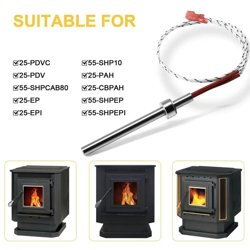 AS60-PU-CHA Lgniter For Englander Pellet Stove,Pellet Stoves Ignitor Replacement For Summers Heat,Timber Ridge Pellet Stove