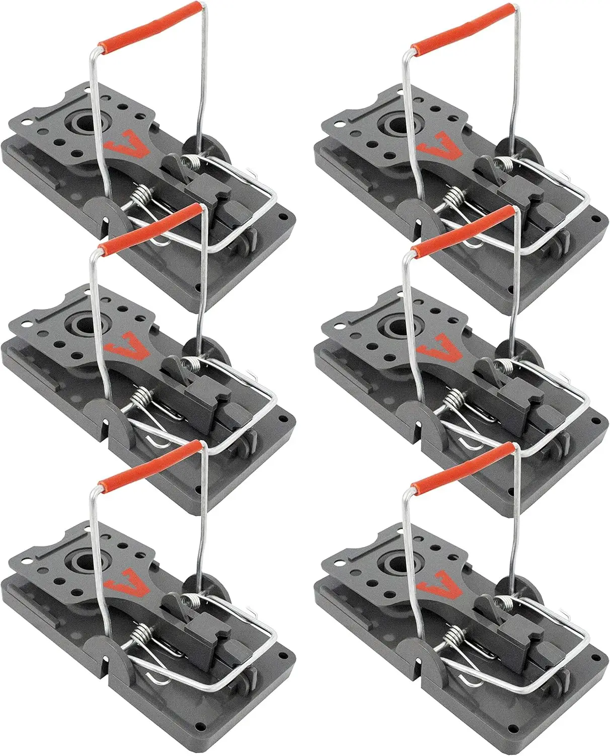 

Instant Kill Rat Trap 6 Pack Easy Set Reusable for Indoor Outdoor Use with Bait Cup