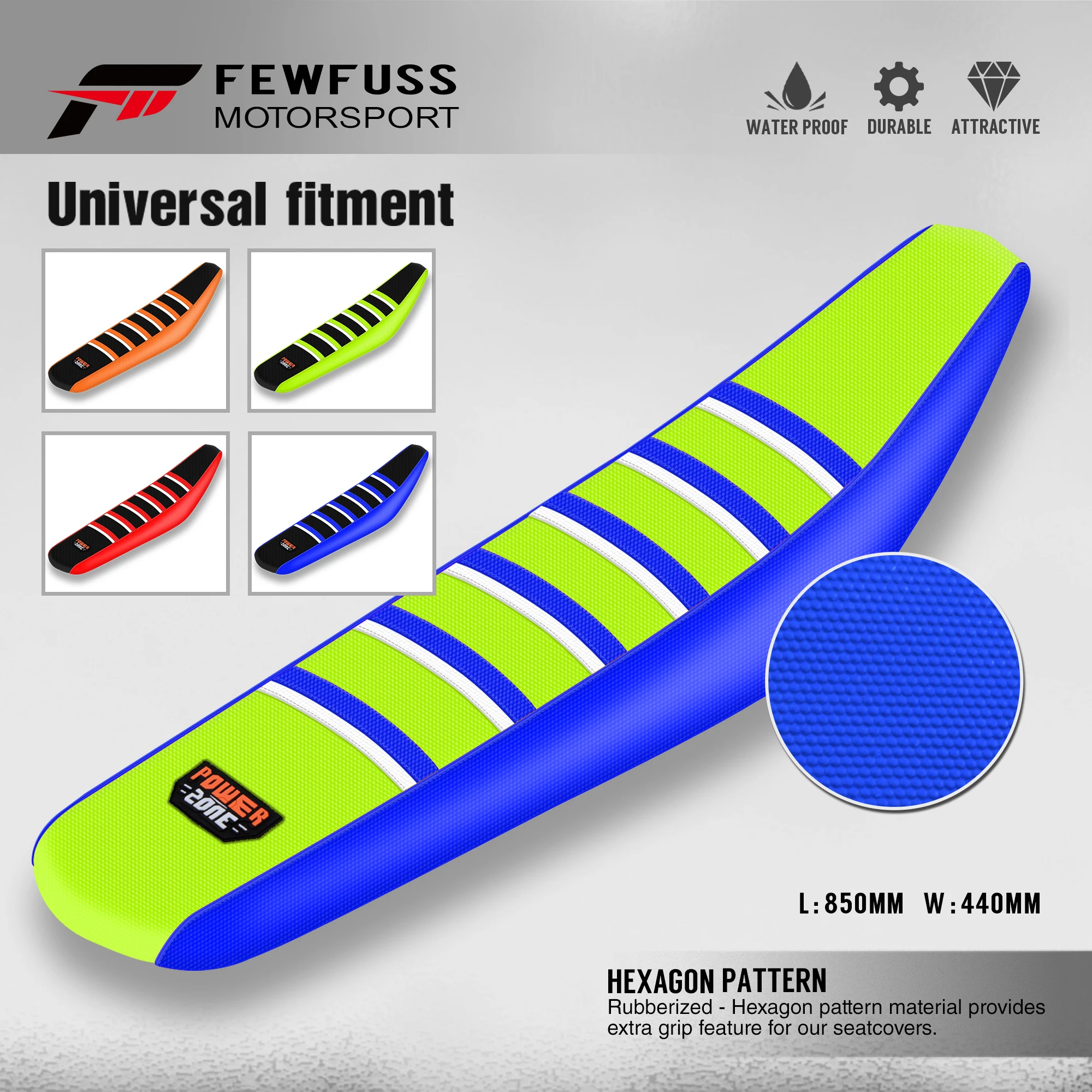 

FEWFUSS Universal Ribbed Grippy Seat Cover Waterproof Set Protection Antislip Upset Apply to For SXF EXC KXF CRF YZF WR TC TE