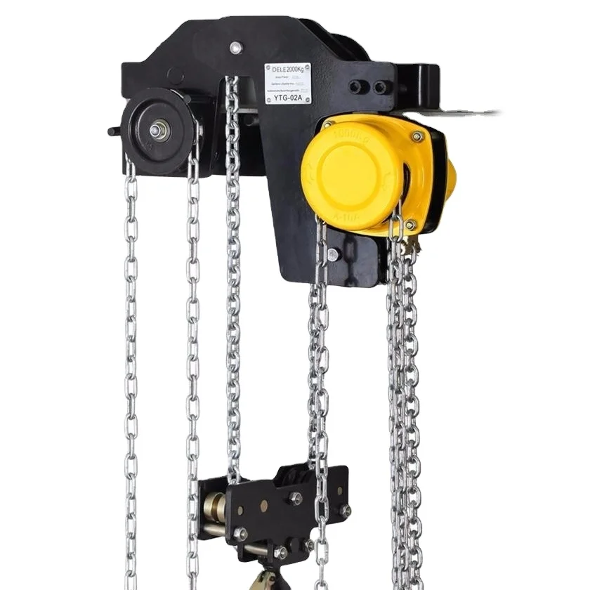 YTG -3T Chain Hoist Convenient Mini Lifting Chain Hoist Pulley Low Headroom Hoist Crane With Trolley