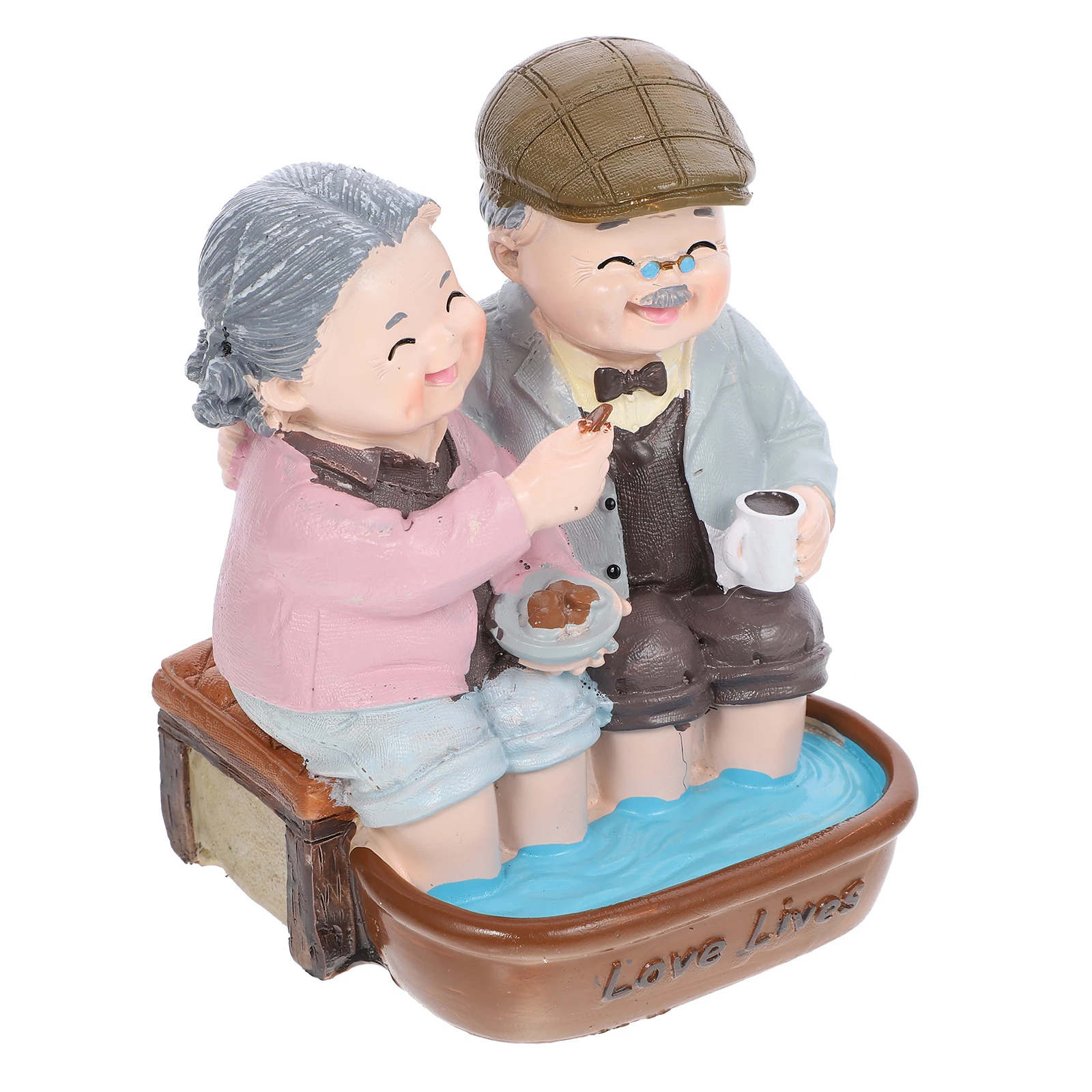 

1pc Grandparents Birthday Cake Decor Decoration Mini Statue Set Cake Topper Baking Ornament Grandpa Grandma
