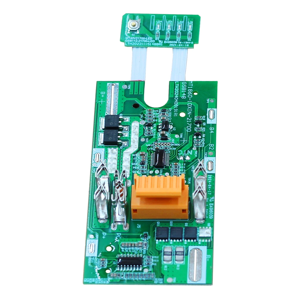 Dla 21700 18V Makita BL1830 BL1840 BL1860 tablica zabezpieczająca ładowanie baterii litowej PCB obwód BMS z wyświetlaczem mocy baterii — zdjęcie produktu 4