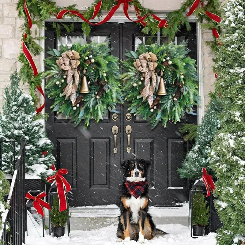 Outdoor Christmas Wreath Beautiful Door Wreath Christmas Winter Front Door Wreath Decorative Ornaments Christmas Tree Ornaments
