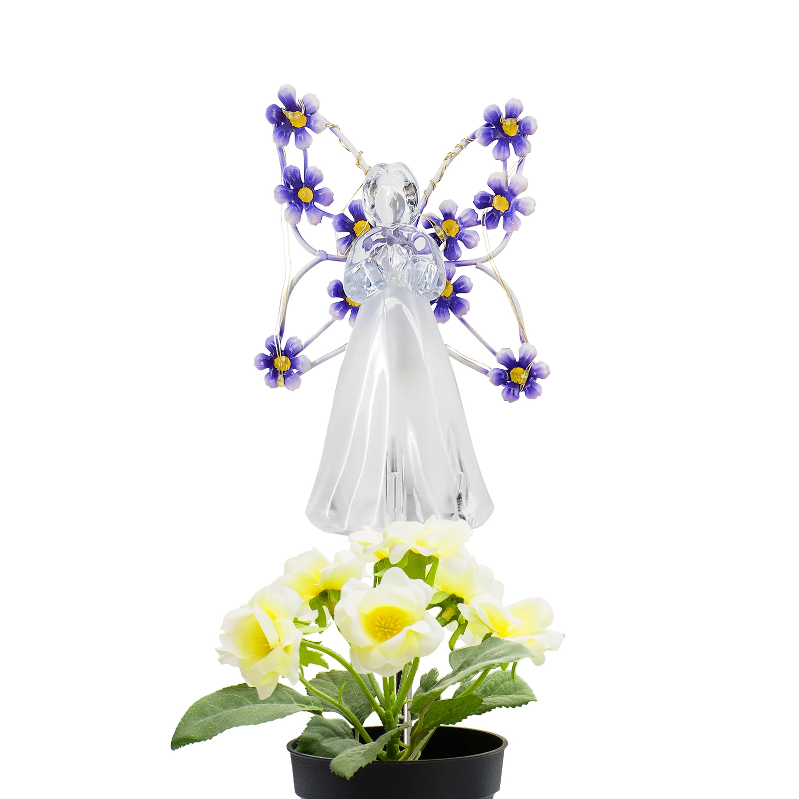 

Solar Angels For The Garden Colorful Solar Angel Decorative Lights Eternal With 7 LEDs For Christmas Decorations Garden Walkway