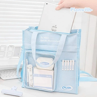 Portable Tutoring Book Bag Simple Oxford Fabric Document Bag Creative Large Capacity Student Art Simple Solid Color Tutoring Bag