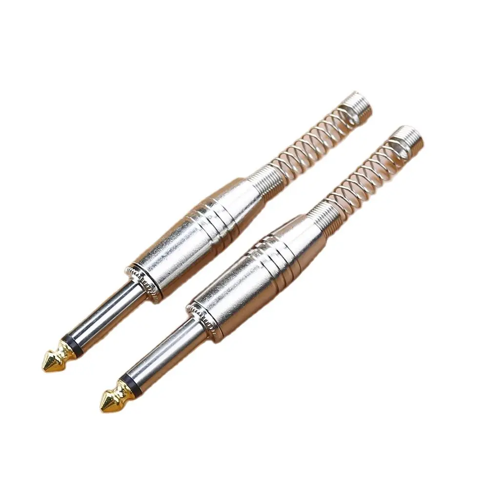1/2/5 stücke 6,35mm/6,5mm 2-poliger Mono verstärker stecker 6,35/6,5 Metall mikrofon buchse Plug-In-Audio anschluss für ktv – Detail 8