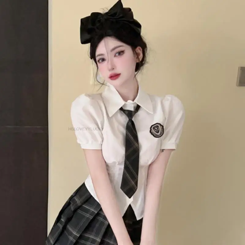 Zomer Nieuwe Japanse En Koreaanse Stijl Jk Uniform Hete Meisjes Schooluniform Set Korte Mouw Shirt Mode Tweedelige Sets