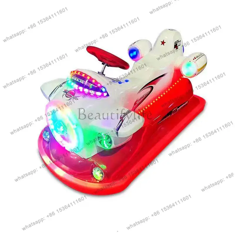 New aircraft square luminous electric bumper car scenic park stall battery amusement equipment
