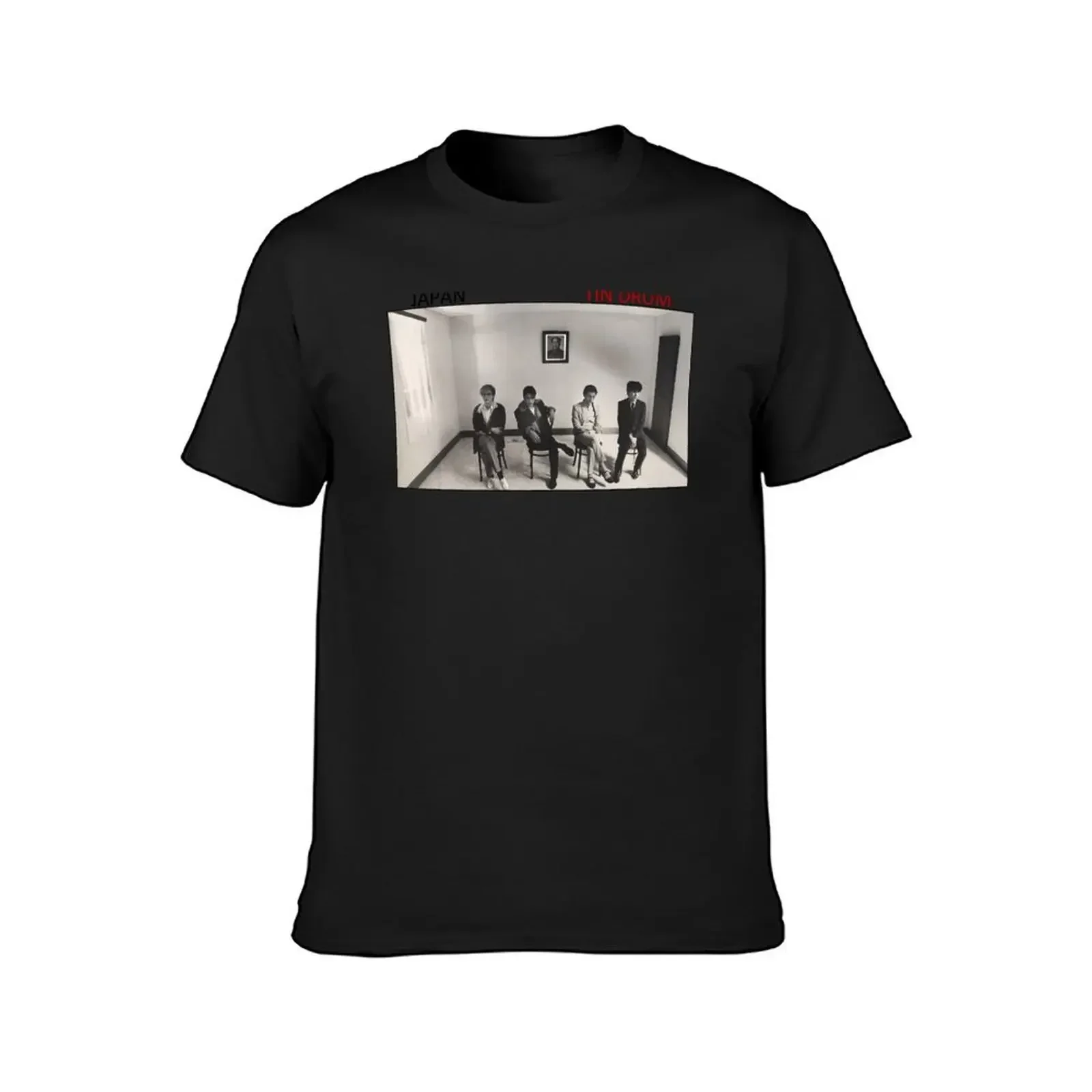 Japan -Tin Drum band photo (light background) T-Shirt Blouse heavyweights graphics customs black t shirts for men