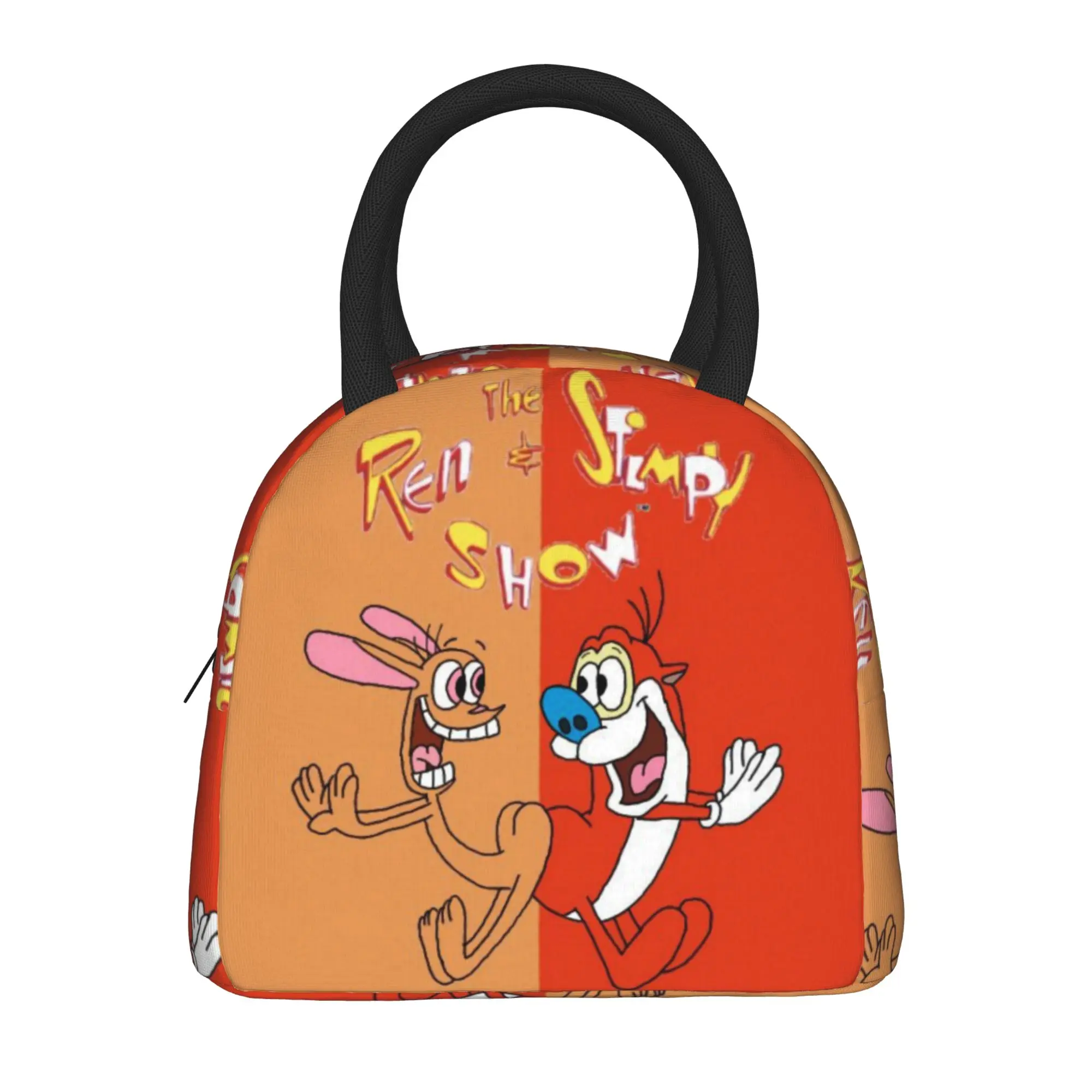 The Ren & Stimpy Show Cartoon Product Insulated Lunch Bag For Office  Food Container Portable Thermal Cooler Lunch Boxes