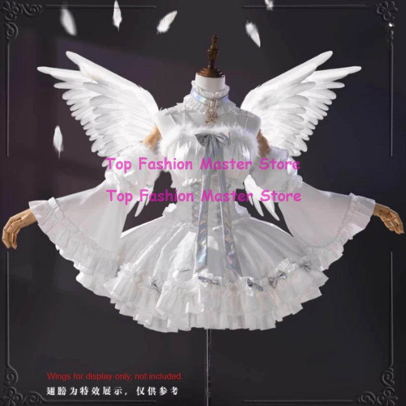 

Needy Streamer Overload DokiDoki-R KAngel Cosplay Costume Black White Princess Dress Halloween Party Outfit