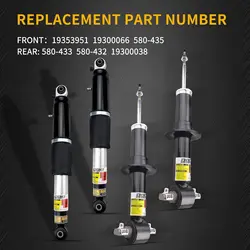 4X Front&Rear Shock Absorber Air Suspension for Cadillac Escalade EXT,ESV 08-14 for GMC Sierra 1500 2007-2014 19353945 23487280