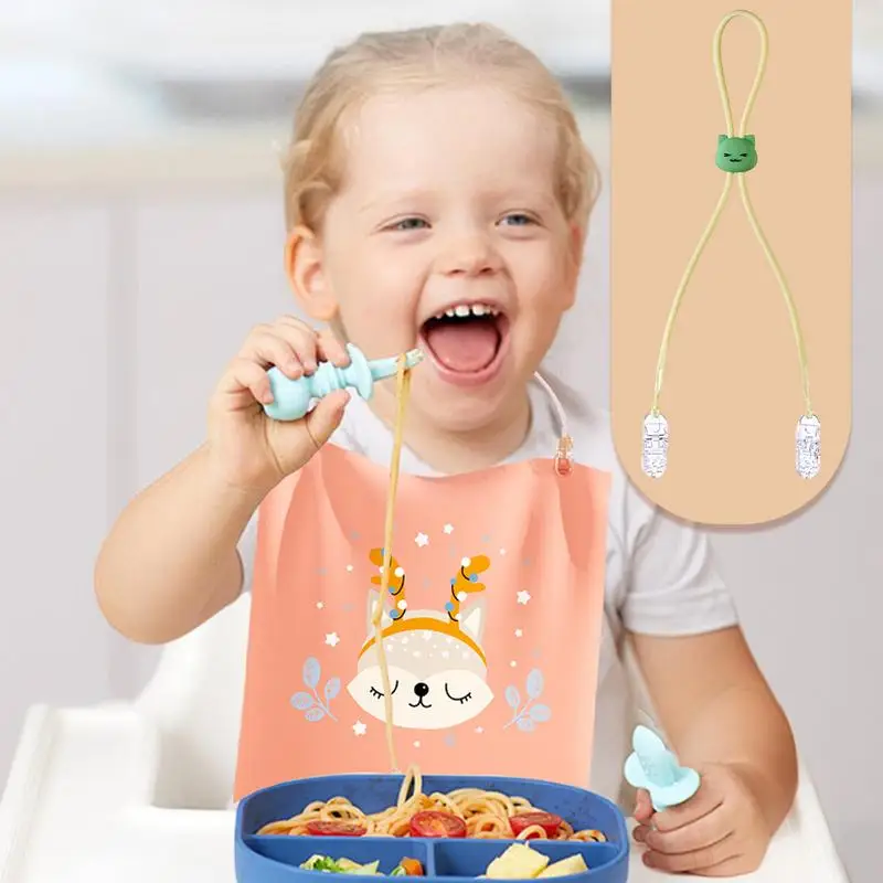 Bib Clips Cute Silicone Napkin Clips For Bibs Neck Strap Bib Clips Washable Adjustable Napkin Clip Lanyard For Boys Girls Baby